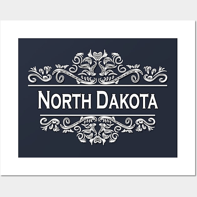 North Dakota State Wall Art by Usea Studio